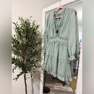 Sage green dress🤍